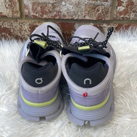 On Running Cloudnova WOMEN'S Lace-up Sneakers Trainers Purple/Pearl Zest Sz. 7.5 - Picture 6 of 10